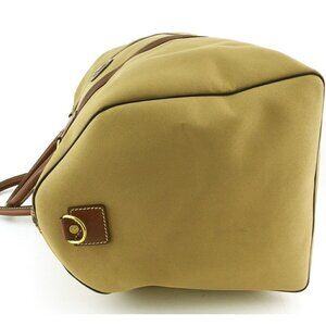 HUNTING WORLD Boston bag Green Brown Gold Women Authentic secondhand